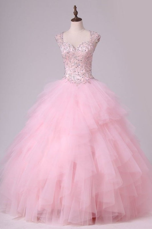 2024 Sweetheart Beaded Bodice Ball Gown Quinceanera Dresses Floor PEJZTZHE