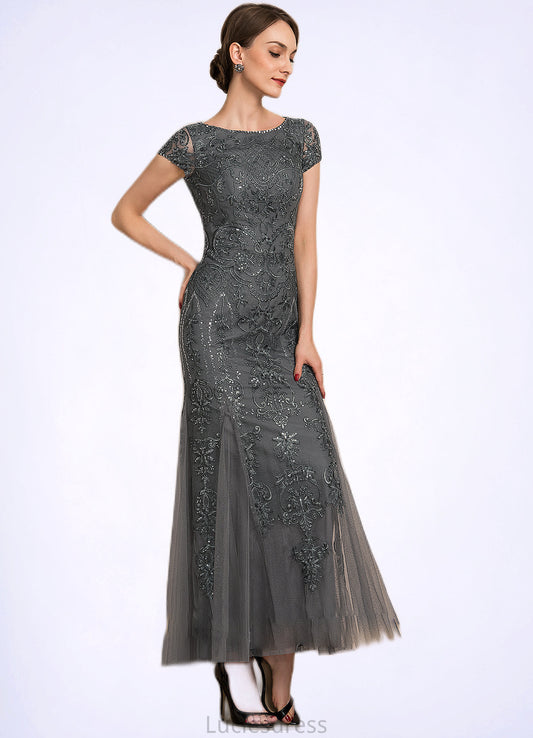 Laura Trumpet/Mermaid Scoop Neck Ankle-Length Tulle Lace Sequined Mother of the Bride Dress With Beading Sequins HF126P0014602