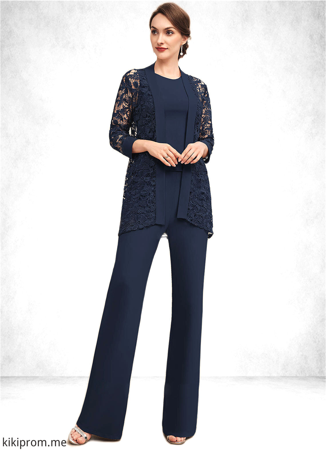 Amari Jumpsuit/Pantsuit Scoop Neck Floor-Length Jersey Mother of the Bride Dress STF126P0014714