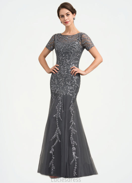 Britney Trumpet/Mermaid Scoop Neck Floor-Length Tulle Lace Mother of the Bride Dress With Beading Sequins HF126P0014767