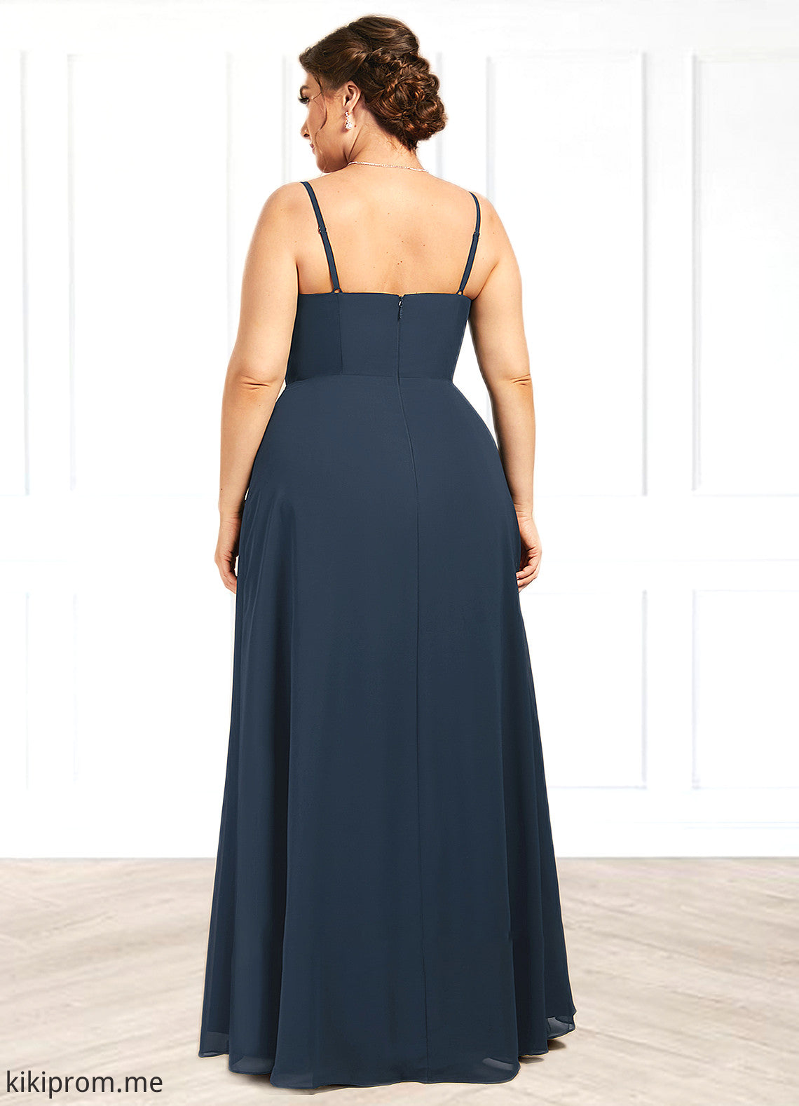 Emelia A-Line Square Neckline Floor-Length Chiffon Mother of the Bride Dress STF126P0014818