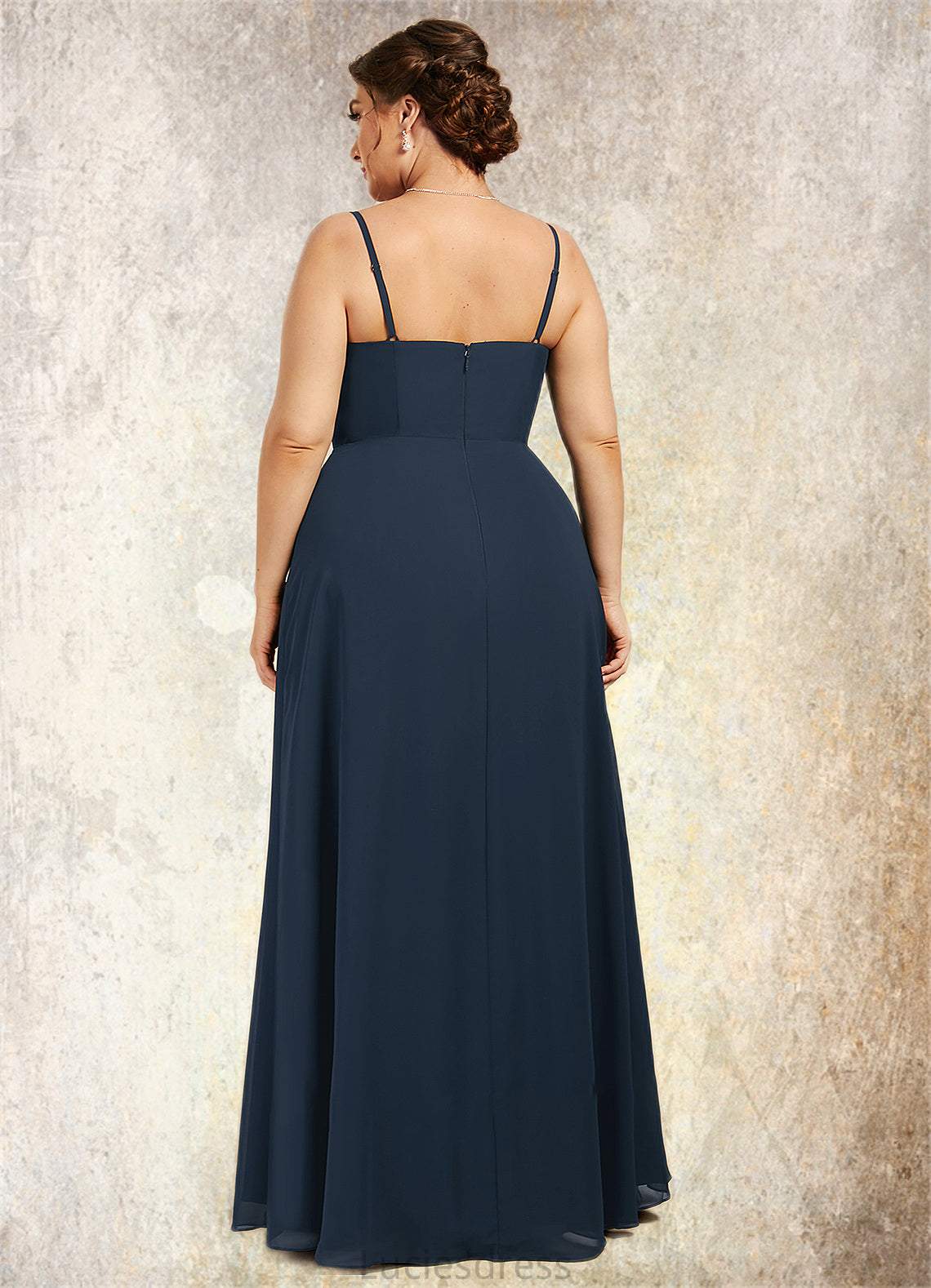 Sydnee A-Line Square Neckline Floor-Length Chiffon Mother of the Bride Dress HF126P0014818