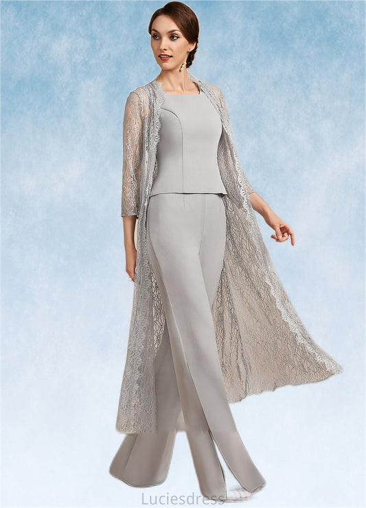 Cindy Jumpsuit/Pantsuit Square Neckline Floor-Length Chiffon Mother of the Bride Dress HF126P0014900