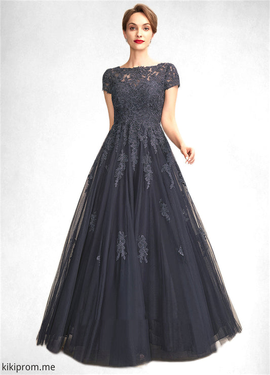 Kayden A-Line Scoop Neck Floor-Length Tulle Lace Mother of the Bride Dress With Beading STF126P0015029