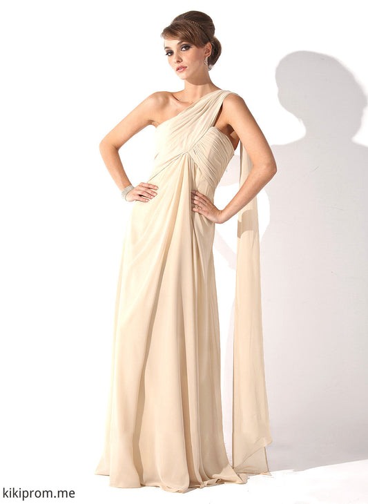 Dress Ruffle Bride Floor-Length Chiffon the With Mother Mother of the Bride Dresses Empire Armani of One-Shoulder