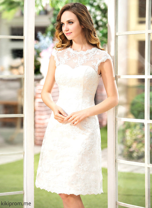 Dress Satin Martina Knee-Length A-Line Wedding Dresses Wedding Lace