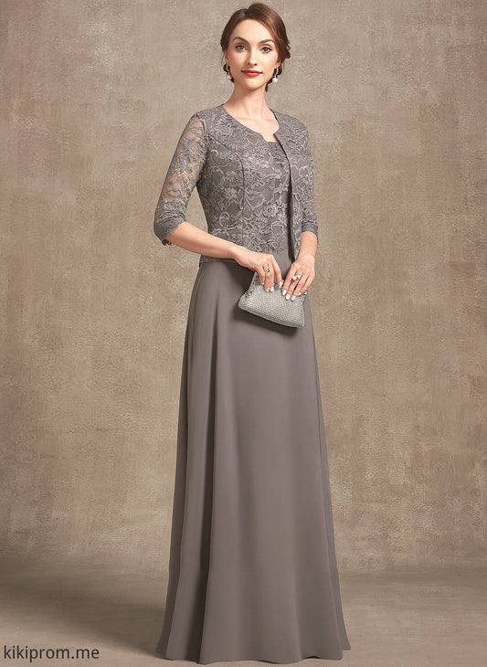 Lace Floor-Length Neckline Bride Keyla Mother Square Dress the of Mother of the Bride Dresses Chiffon A-Line