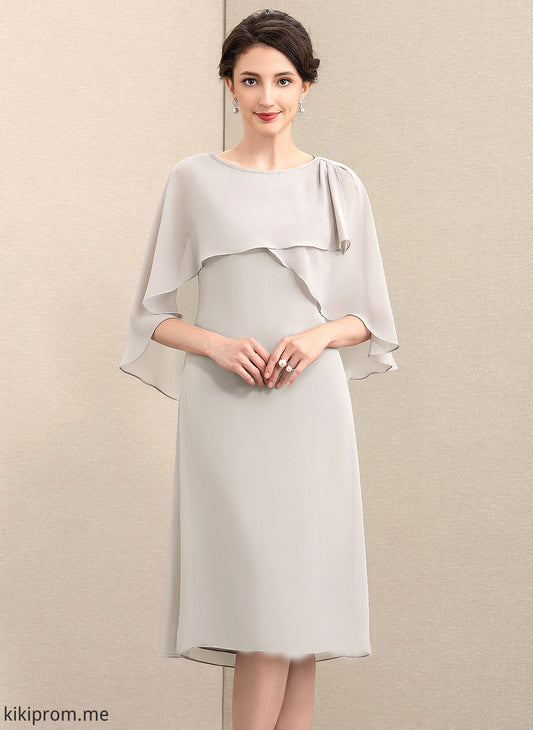 Knee-Length of Dress Bride Neck the Chiffon A-Line Sydnee Scoop Mother of the Bride Dresses Mother