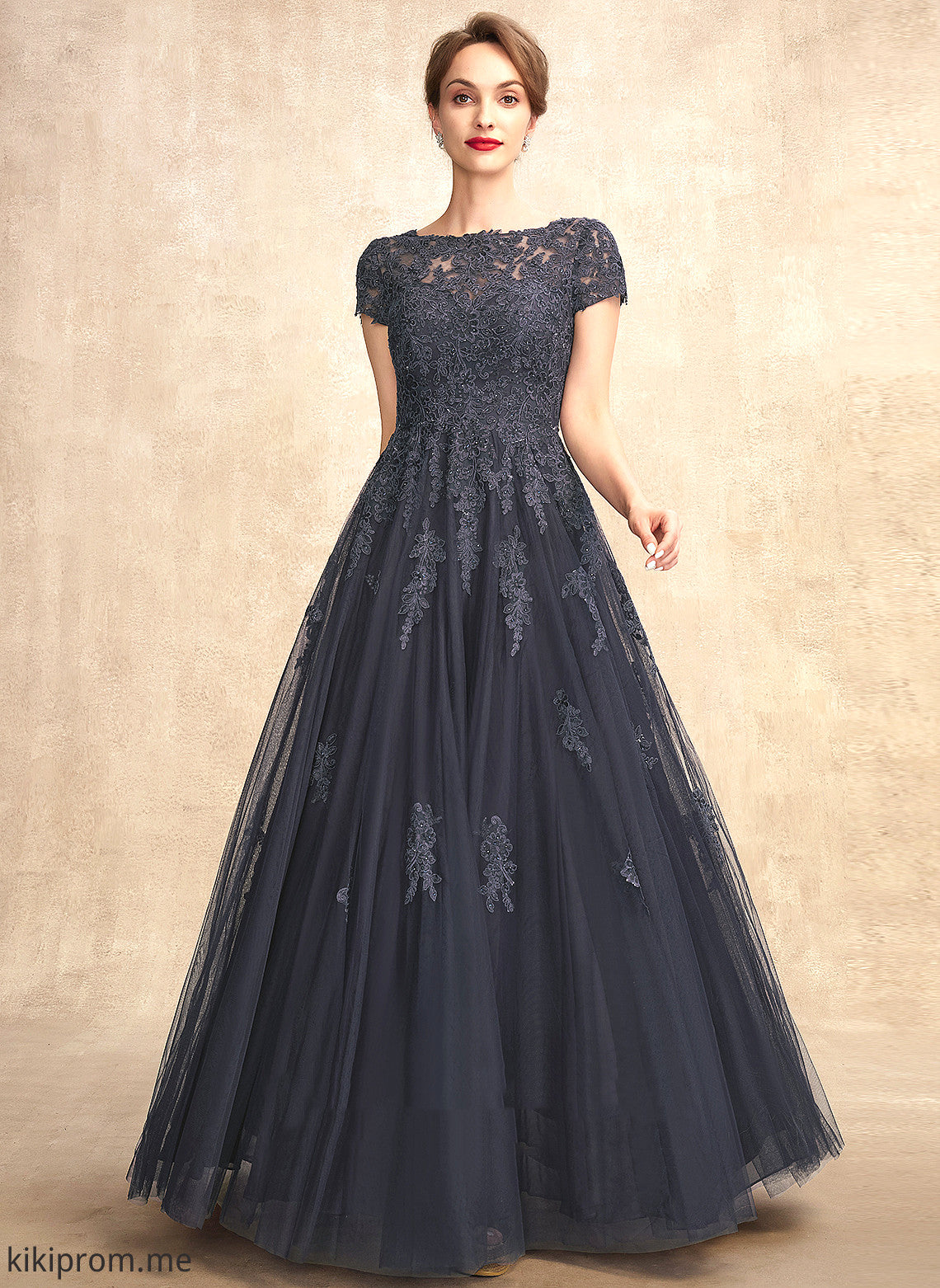 Mother Floor-Length With Alejandra of Neck Lace Dress Scoop Bride Mother of the Bride Dresses A-Line Tulle Beading the