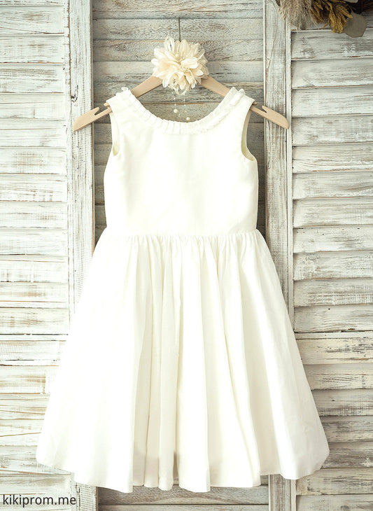 Cotton A-Line/Princess Sleeveless Neck Girl Wendy Knee-length Dress Scoop - Flower Girl Dresses Flower