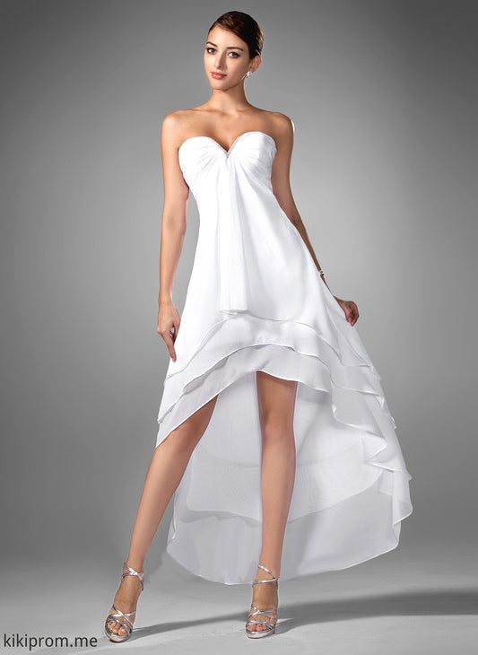 Asymmetrical Sweetheart Dress Beading With Chiffon Homecoming Homecoming Dresses A-Line Isabel Ruffle