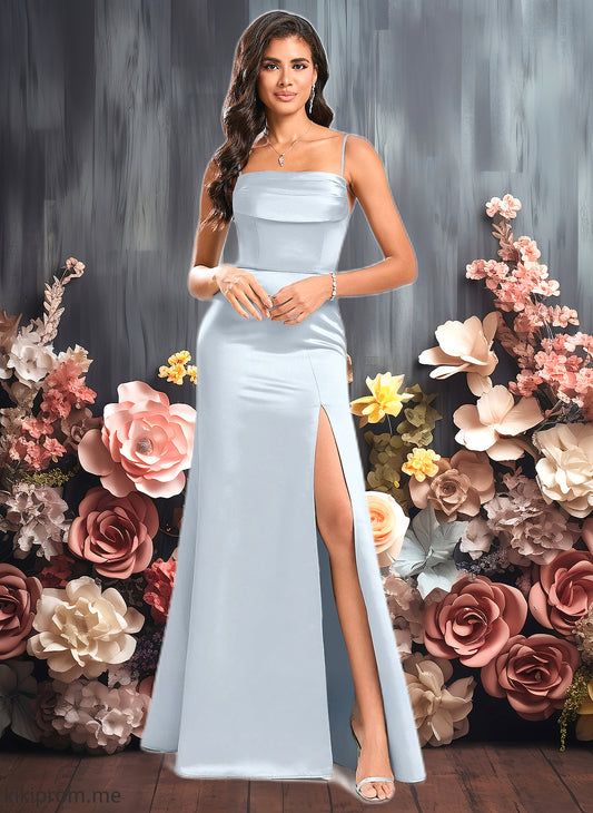 Olivia Trumpet/Mermaid Off the Shoulder Square Floor-Length Satin Prom Dresses With Ruffle HFP0025883