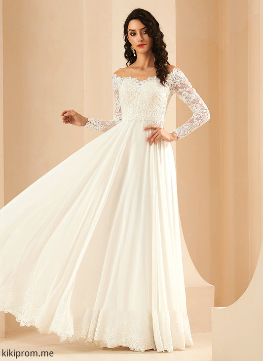 With Train Dress A-Line Lace Julie Sweep Off-the-Shoulder Wedding Dresses Wedding