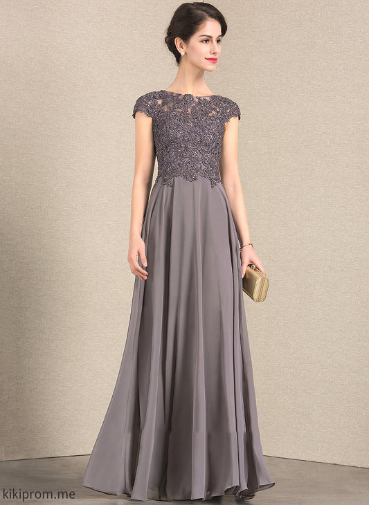 Floor-Length Mother of the Bride Dresses Beading the Chiffon Bride Lace Mother With Frida of Dress A-Line Neck Scoop