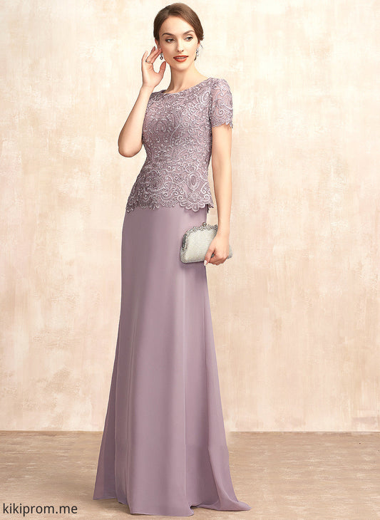 A-Line Mother of the Bride Dresses the Bride Thirza of Neck Dress Scoop Mother Floor-Length Lace Chiffon