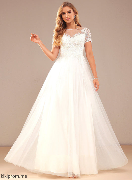 Tulle A-Line Scoop Lace Lace Wedding Dresses With Wedding Floor-Length Neck Alina Dress