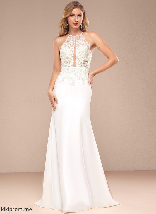 Wedding Halter Chiffon With Sweep Sequins Wedding Dresses Dress Lace Katelynn Trumpet/Mermaid Train