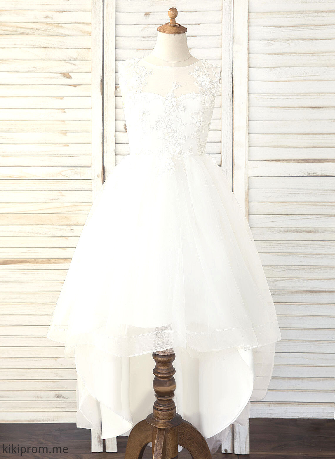 Sleeveless Scoop Girl Asymmetrical Tulle/Lace Neck Miya Flower Girl Dresses Flower - A-Line Dress