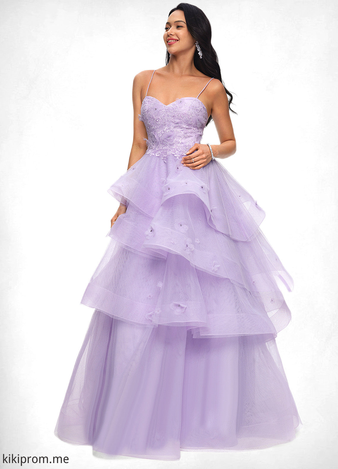 Zaniyah Ball-Gown/Princess Sweetheart Floor-Length Tulle Prom Dresses With Beading Sequins STFP0022204