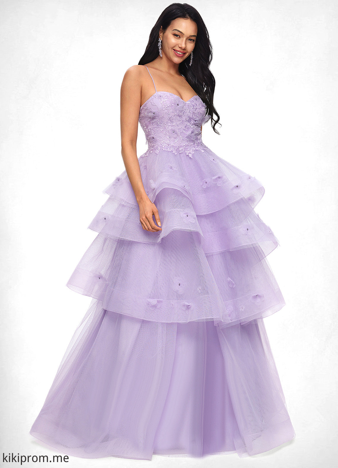 Zaniyah Ball-Gown/Princess Sweetheart Floor-Length Tulle Prom Dresses With Beading Sequins STFP0022204