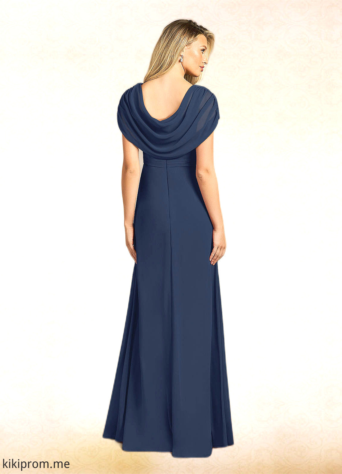 Dixie A-Line Side Slit Chiffon Floor-Length Dress STFP0022622