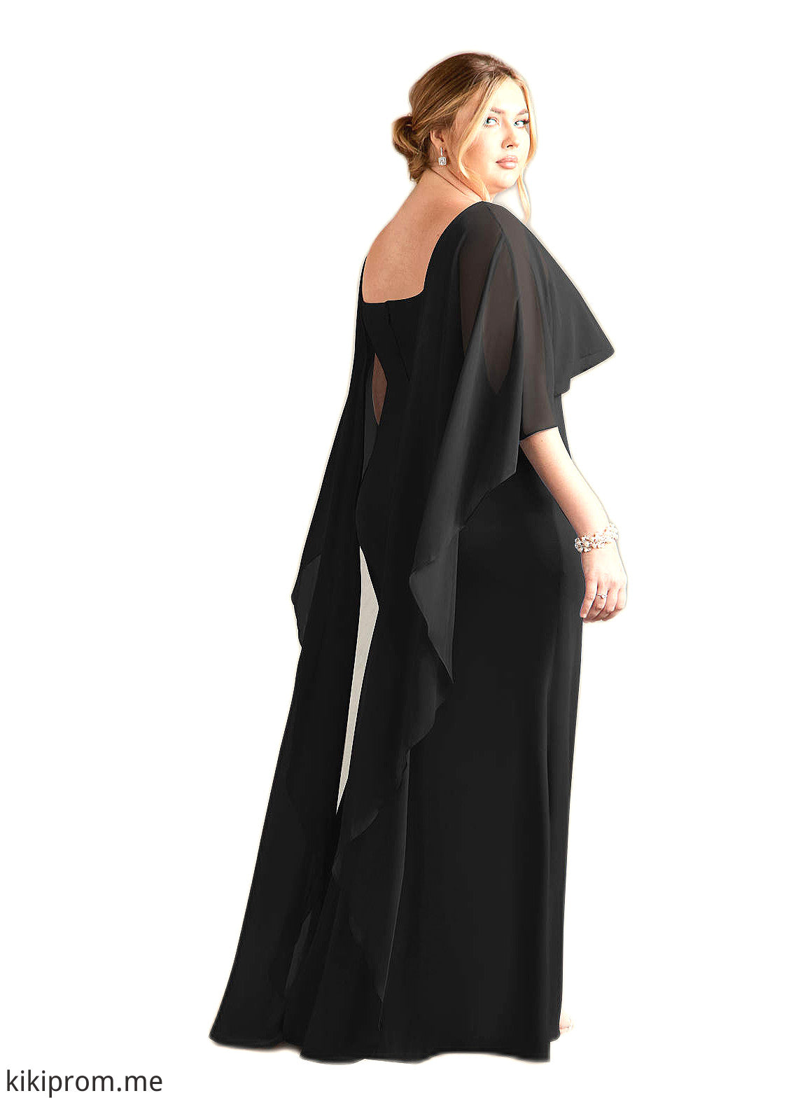 Kenley Sheath Scoop Stretch Crepe Floor-Length Dress STFP0022624