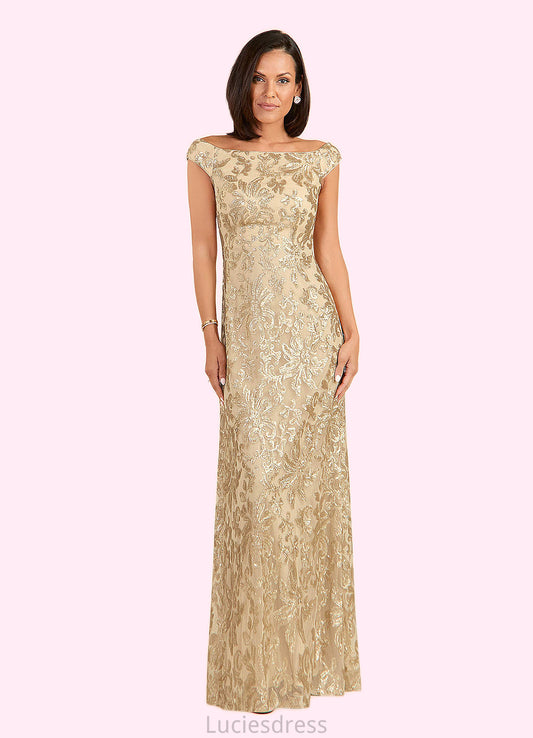 Carmen A-Line Off the Shoulder Lace Floor-Length Dress HFP0022628