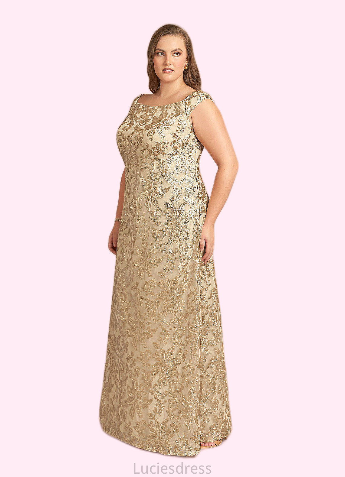 Carmen A-Line Off the Shoulder Lace Floor-Length Dress HFP0022628