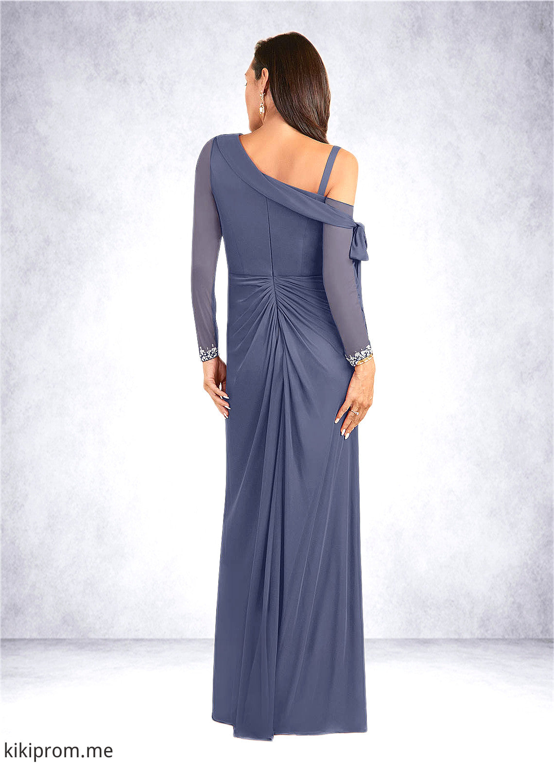 Sydney Sheath One Shoulder Mesh Floor-Length Dress STFP0022634