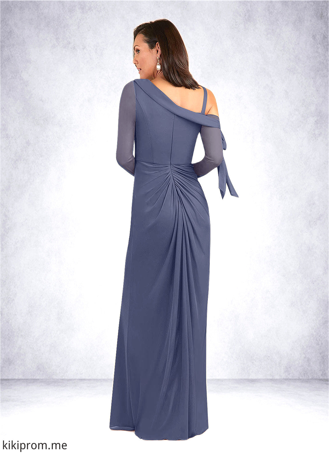 Sydney Sheath One Shoulder Mesh Floor-Length Dress STFP0022634