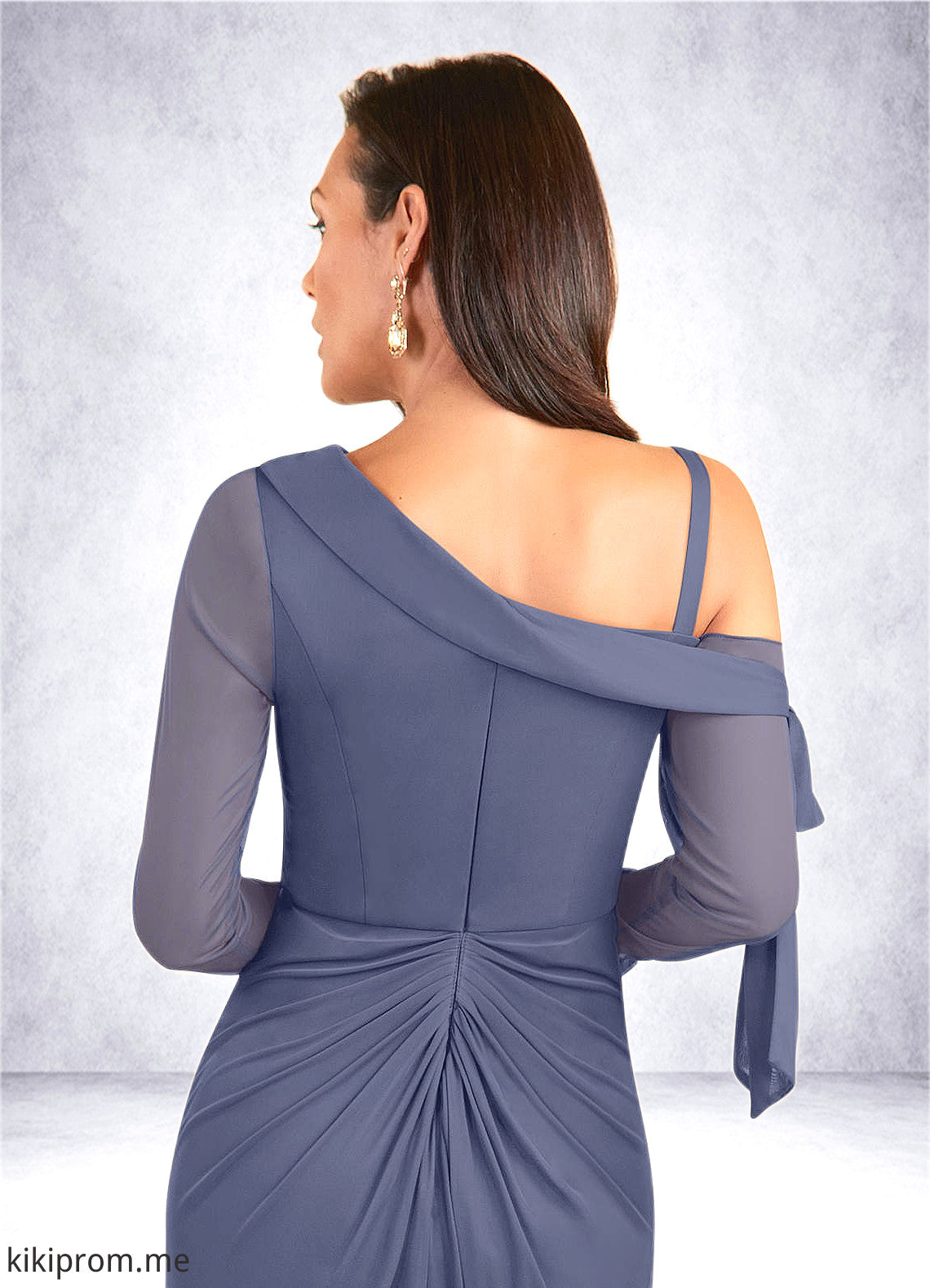 Sydney Sheath One Shoulder Mesh Floor-Length Dress STFP0022634