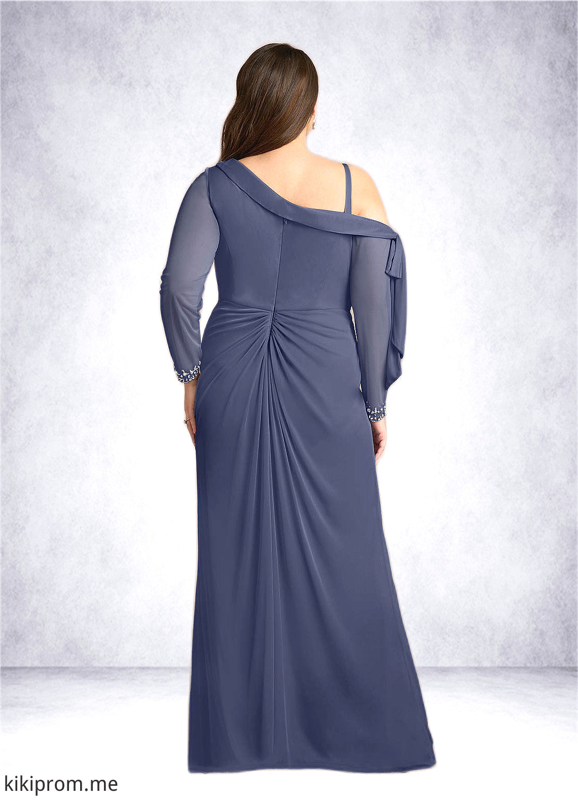 Sydney Sheath One Shoulder Mesh Floor-Length Dress STFP0022634