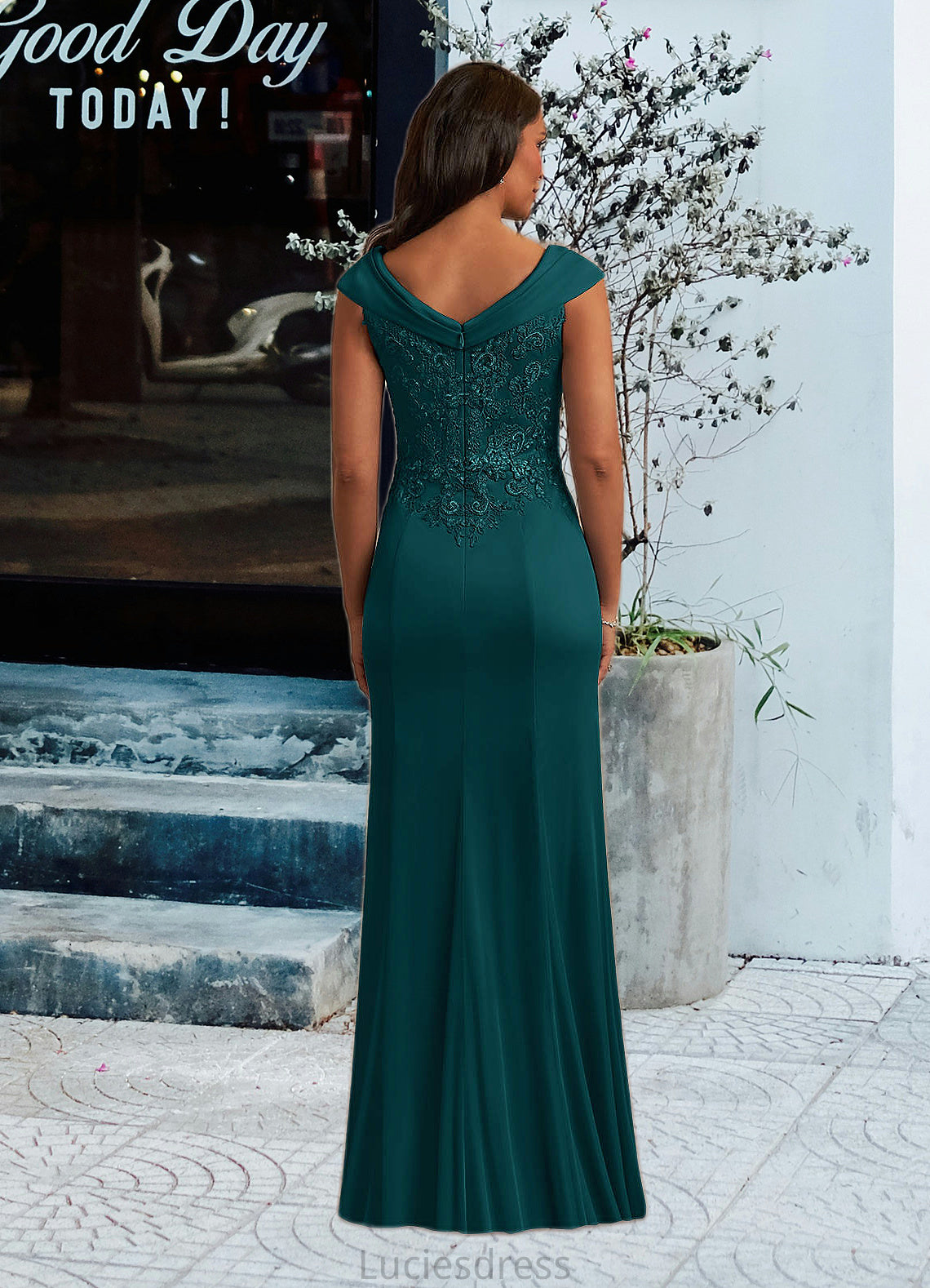 Grace A-Line Lace Floor-Length Dress HFP0022635