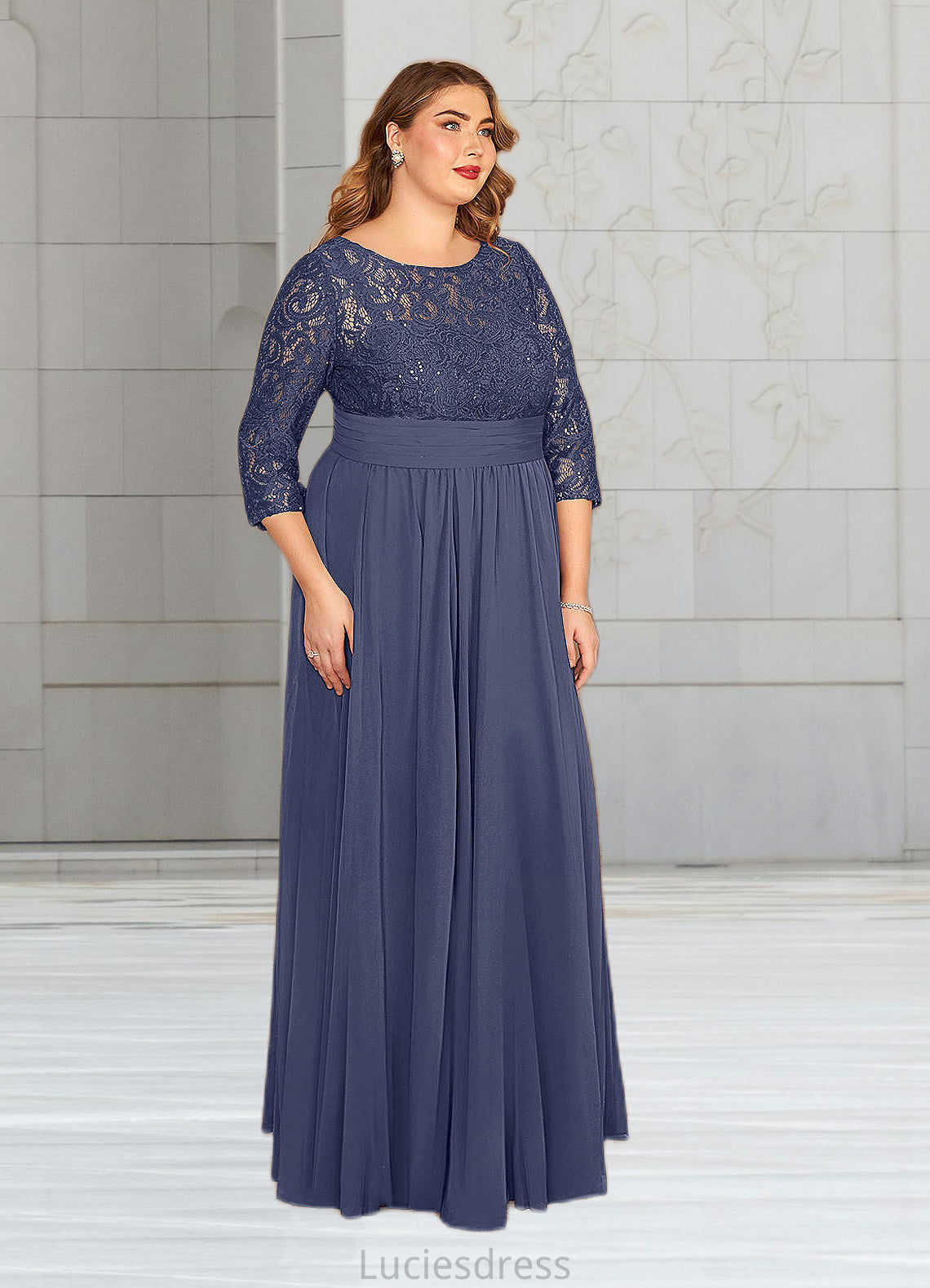 Shyanne A-Line Sequins Chiffon Floor-Length Dress HFP0022674