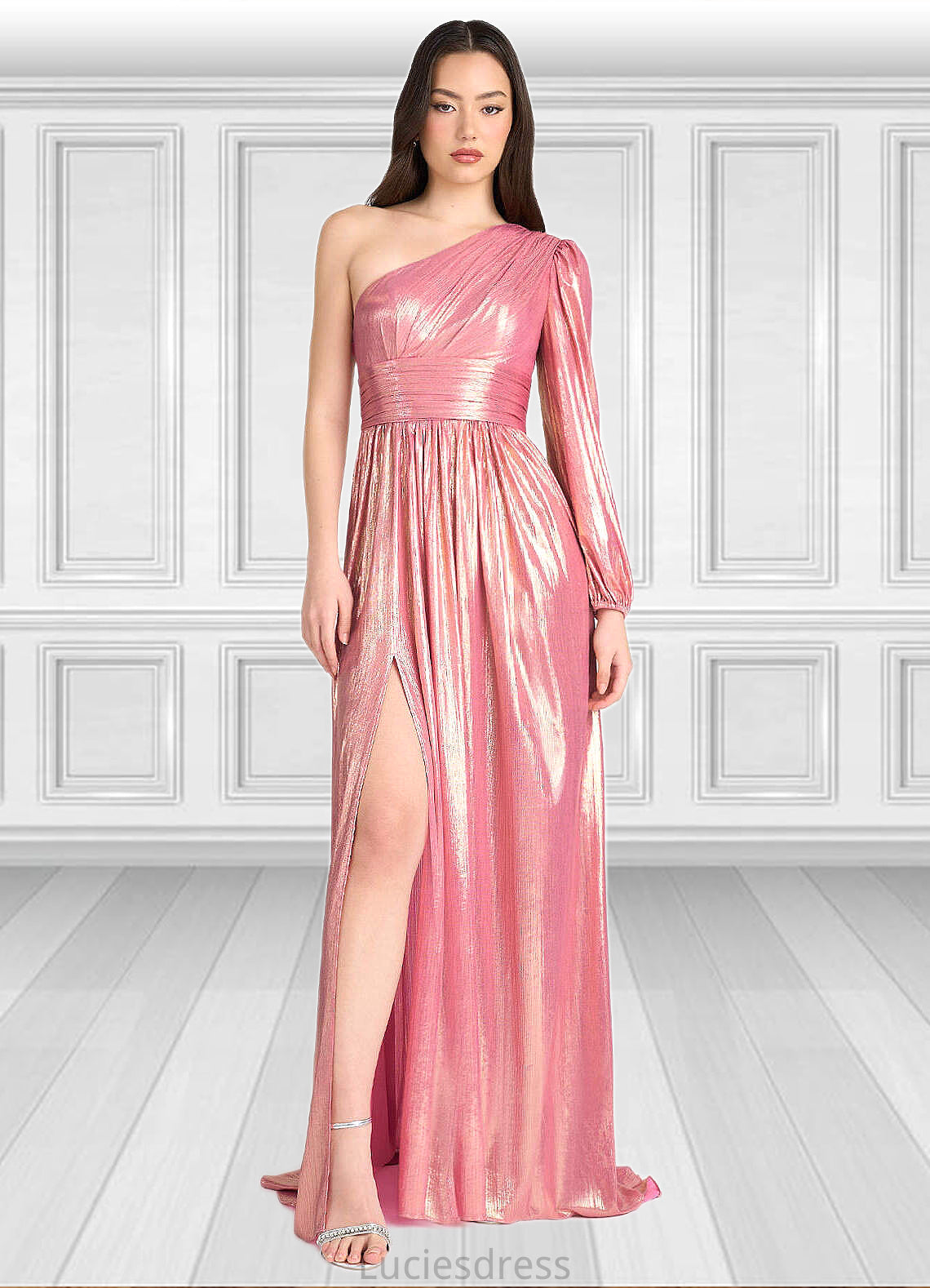 Whitney Hera Rose Quartz Disco Gown Atelier Dresses | Azazie HFP0022885