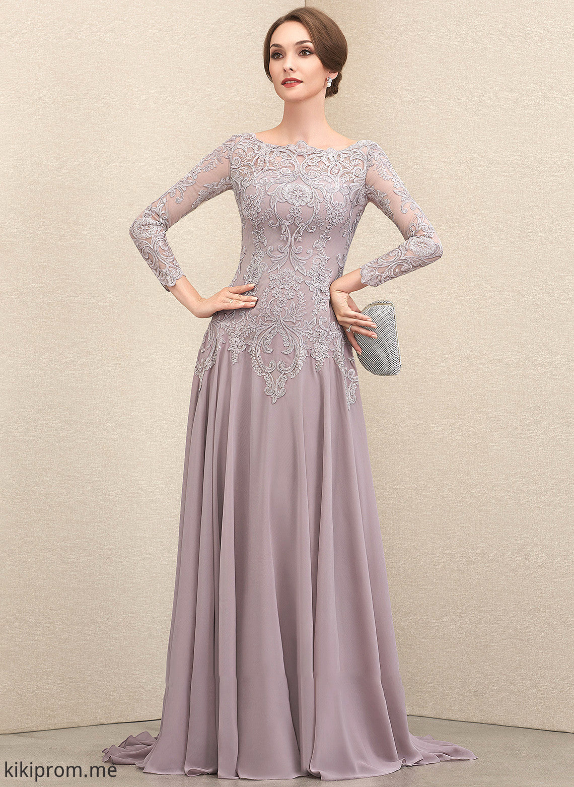 With Chiffon Lace of Mother of the Bride Dresses the Bride Sequins A-Line Dress Neck Train Sweep Krista Scoop Mother