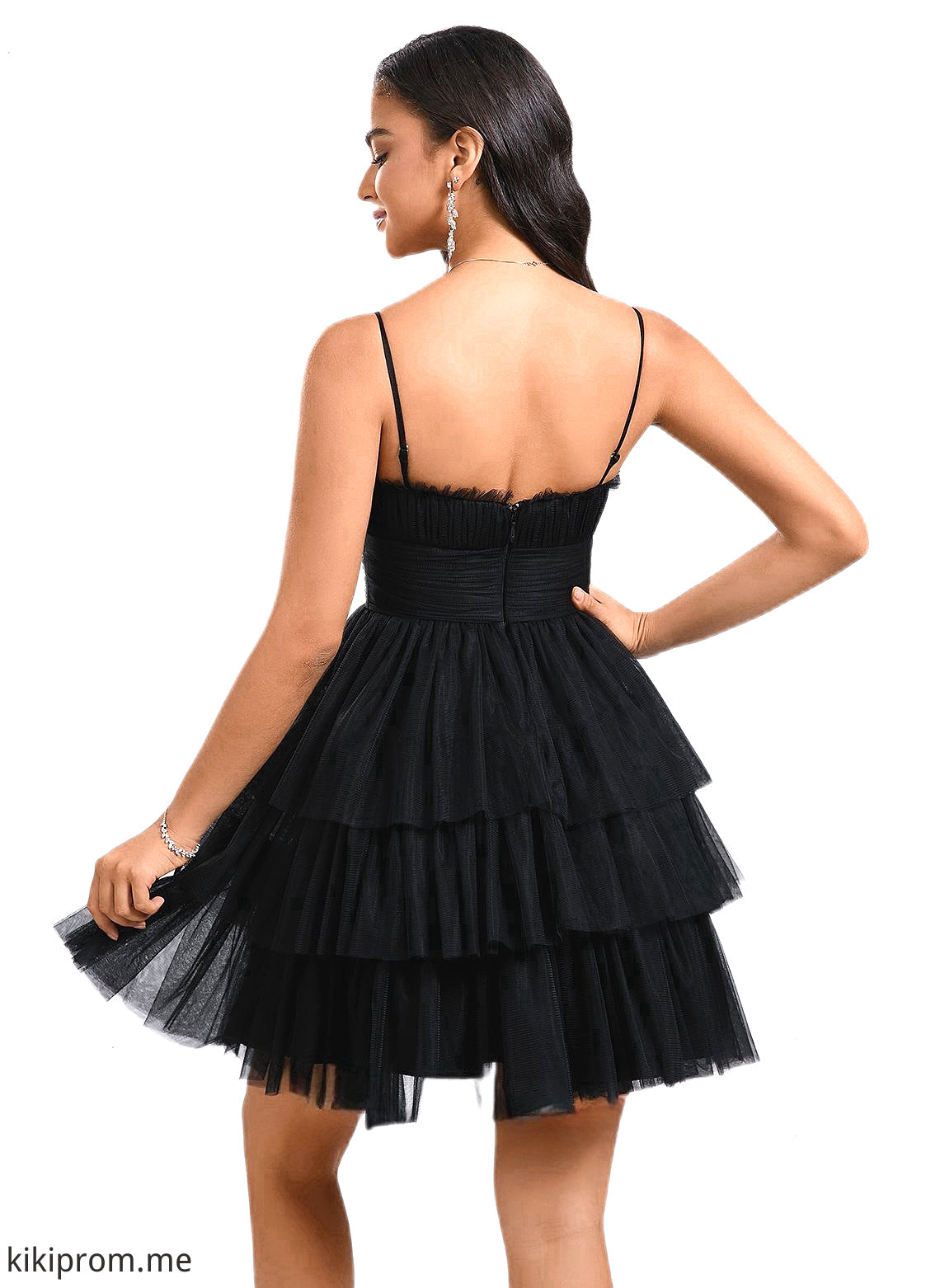 Sophie Ball-Gown/Princess Scoop Short Tulle Homecoming Dress With Pleated Ruffle HFP0025648