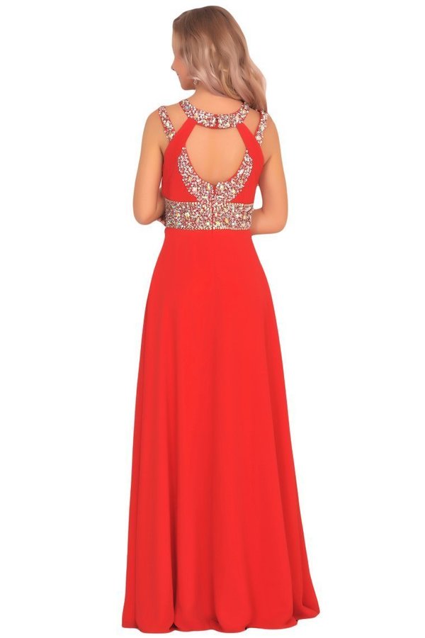 2024 New Arrival Scoop Prom Dresses A Line Chiffon With P1N2XBGS