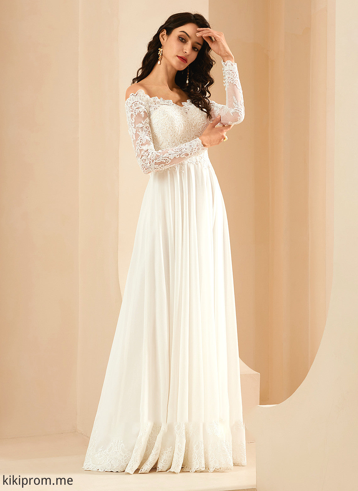 With Train Dress A-Line Lace Julie Sweep Off-the-Shoulder Wedding Dresses Wedding