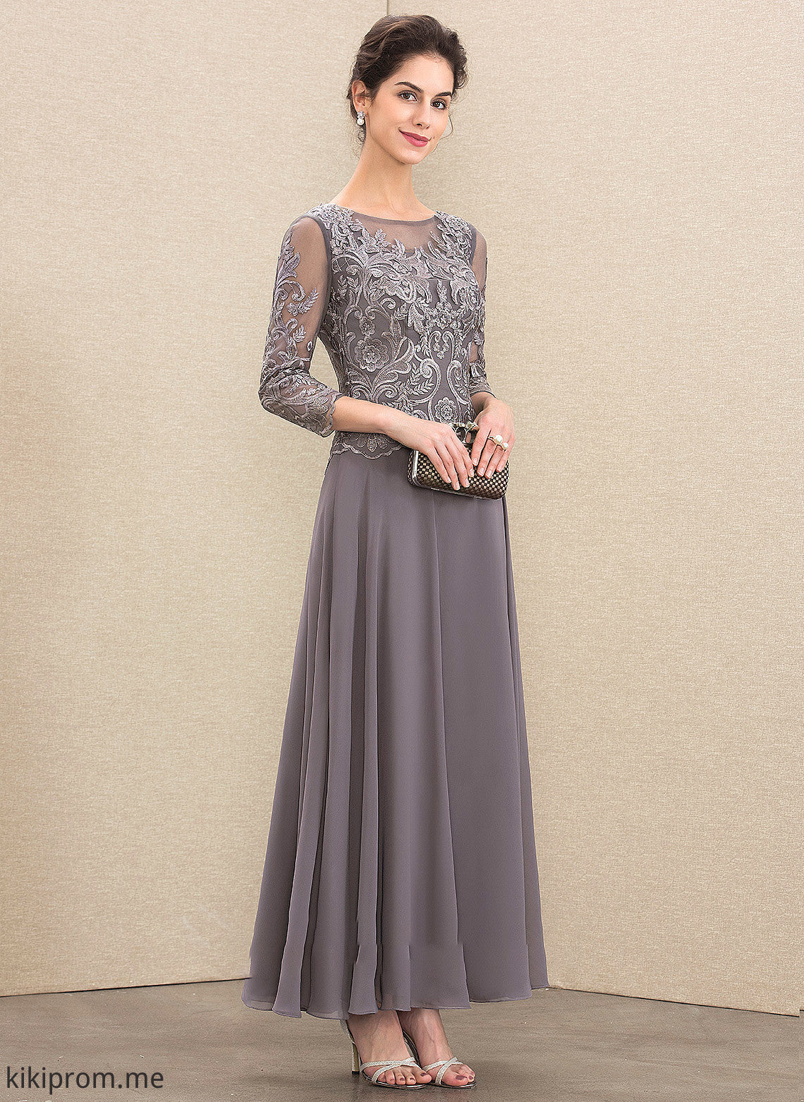 of Mother the Scoop Ankle-Length A-Line Bride Lillianna Mother of the Bride Dresses Neck Dress Chiffon Lace