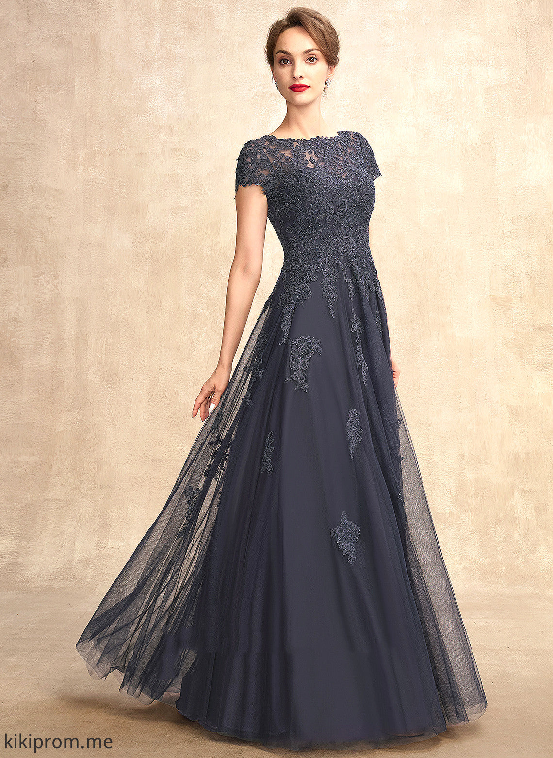 Mother Floor-Length With Alejandra of Neck Lace Dress Scoop Bride Mother of the Bride Dresses A-Line Tulle Beading the