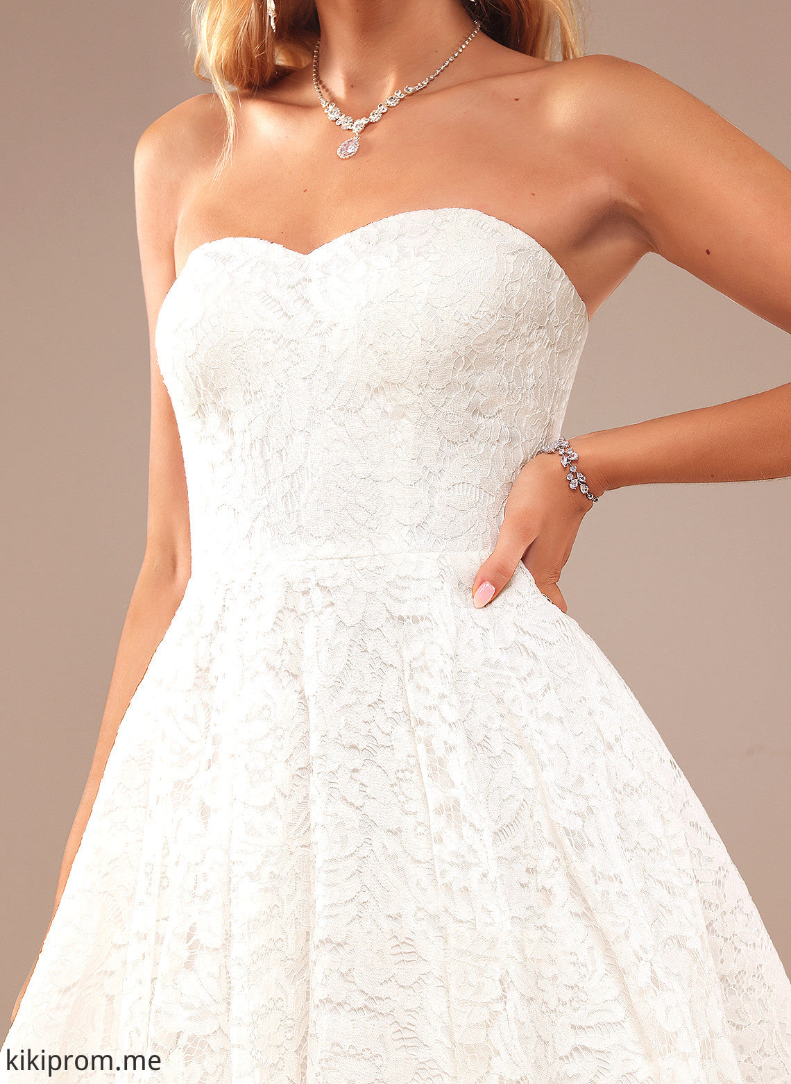 Lace A-Line Wedding Dresses Makenzie Dress Sweetheart Knee-Length Wedding