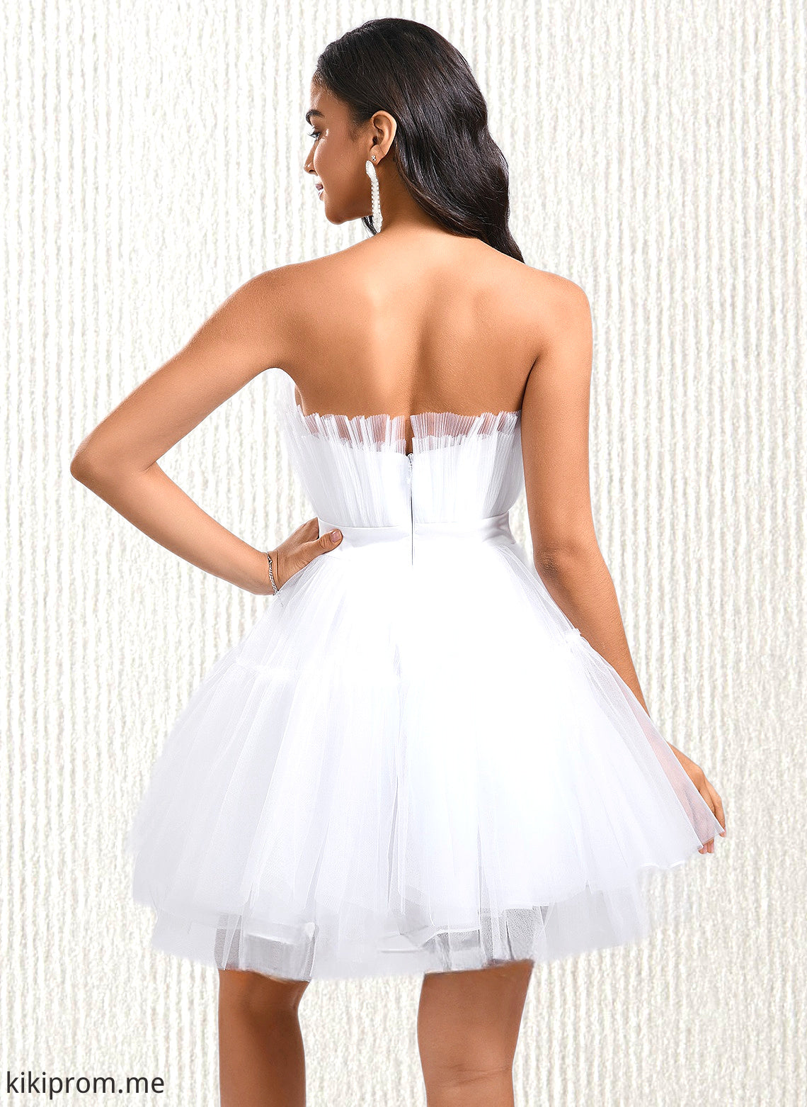 Myla Ball-Gown/Princess Asymmetrical Short Tulle Homecoming Dress With Bow HFP0025709