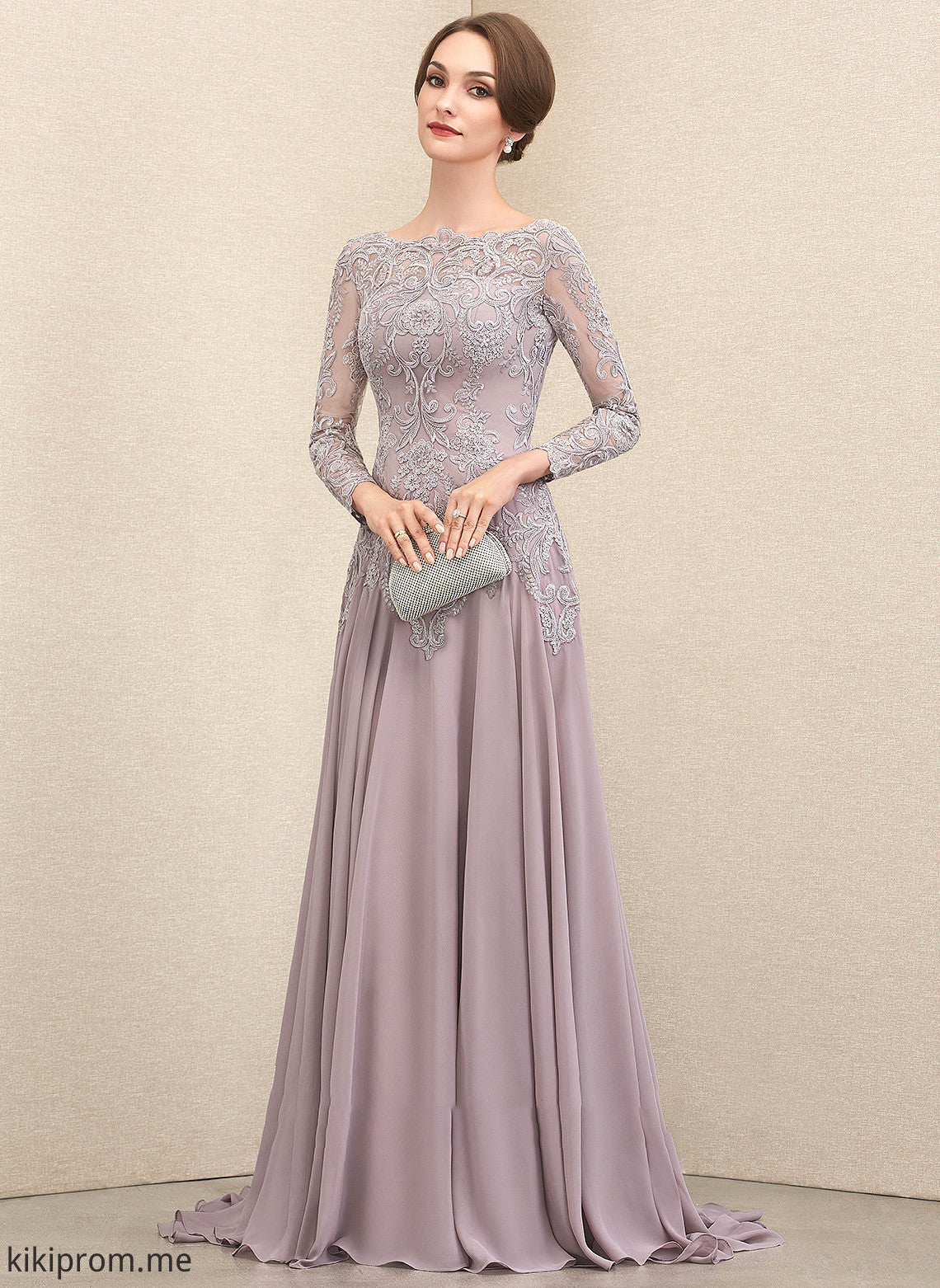 With Chiffon Lace of Mother of the Bride Dresses the Bride Sequins A-Line Dress Neck Train Sweep Krista Scoop Mother