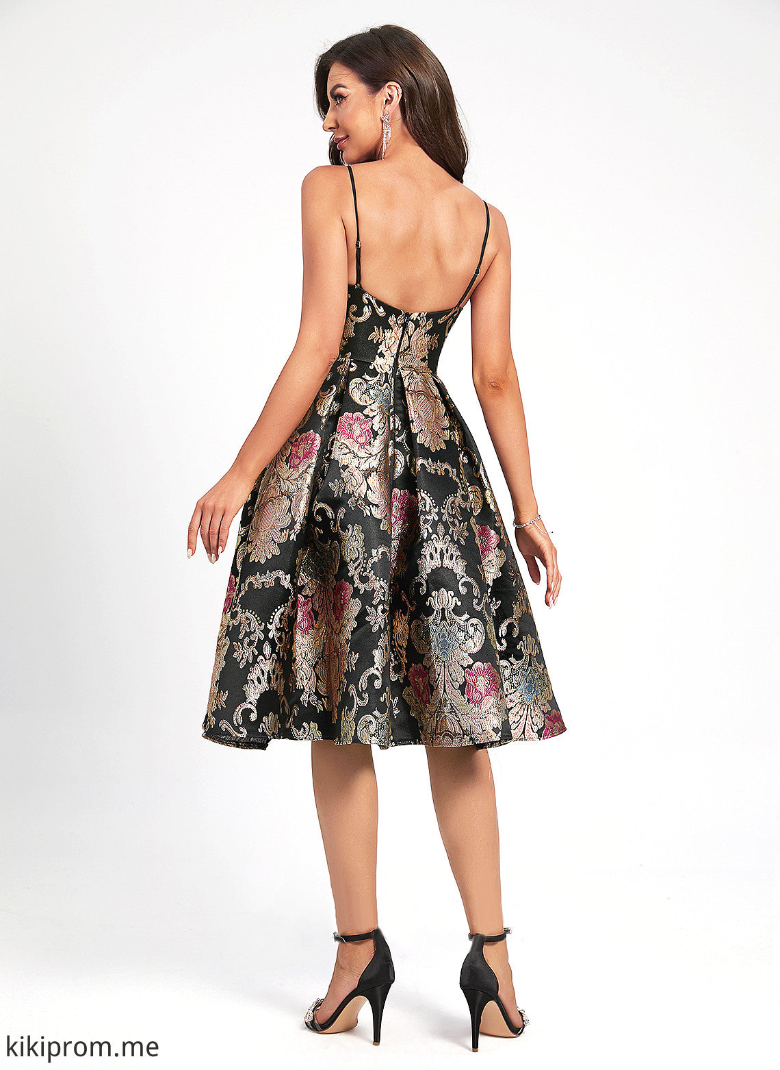 With Knee-Length Homecoming Dresses A-Line Zoe V-neck Dress Lace Flower(s) Homecoming