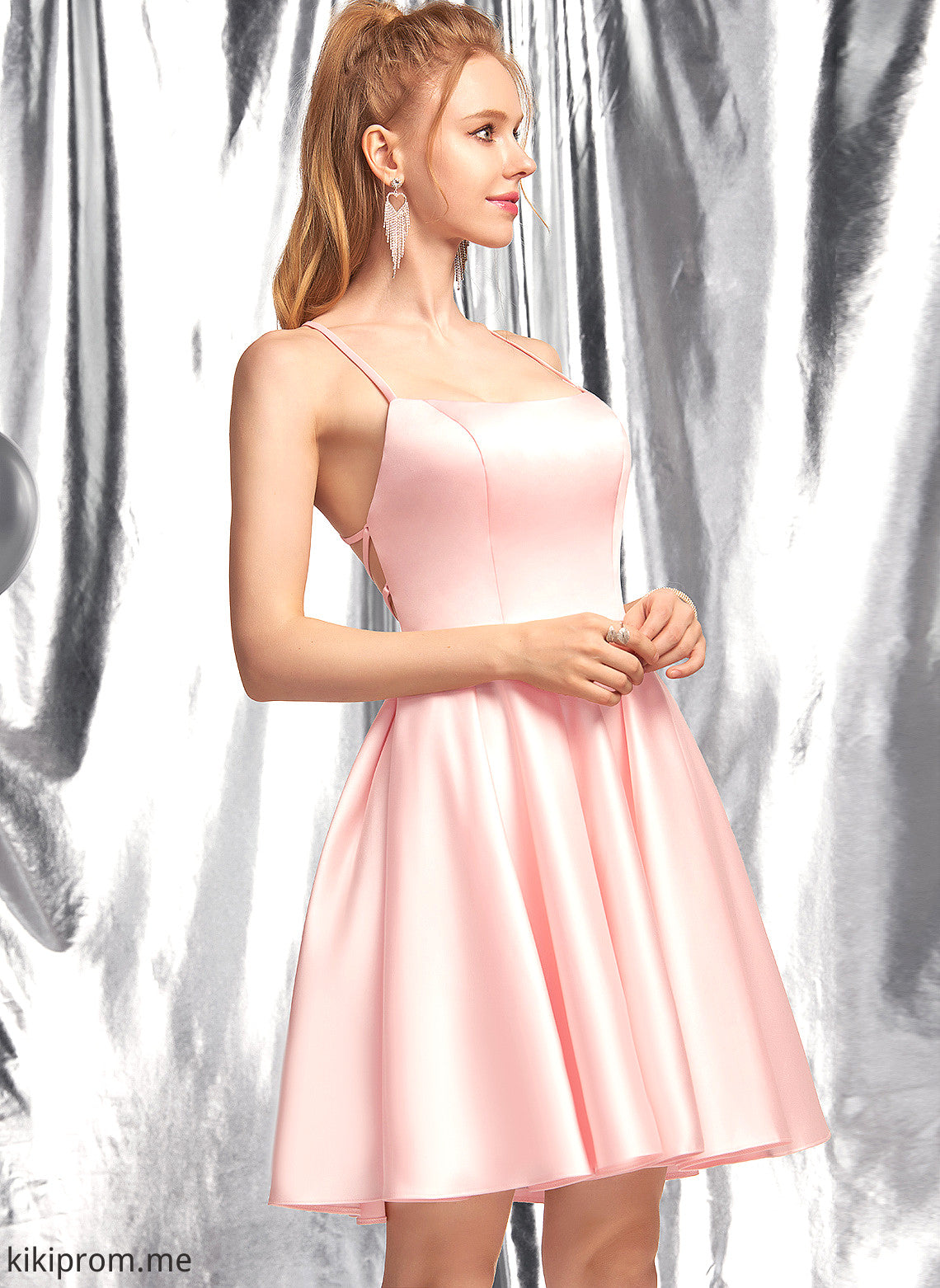 Yareli Prom Dresses Square Satin Short/Mini A-Line