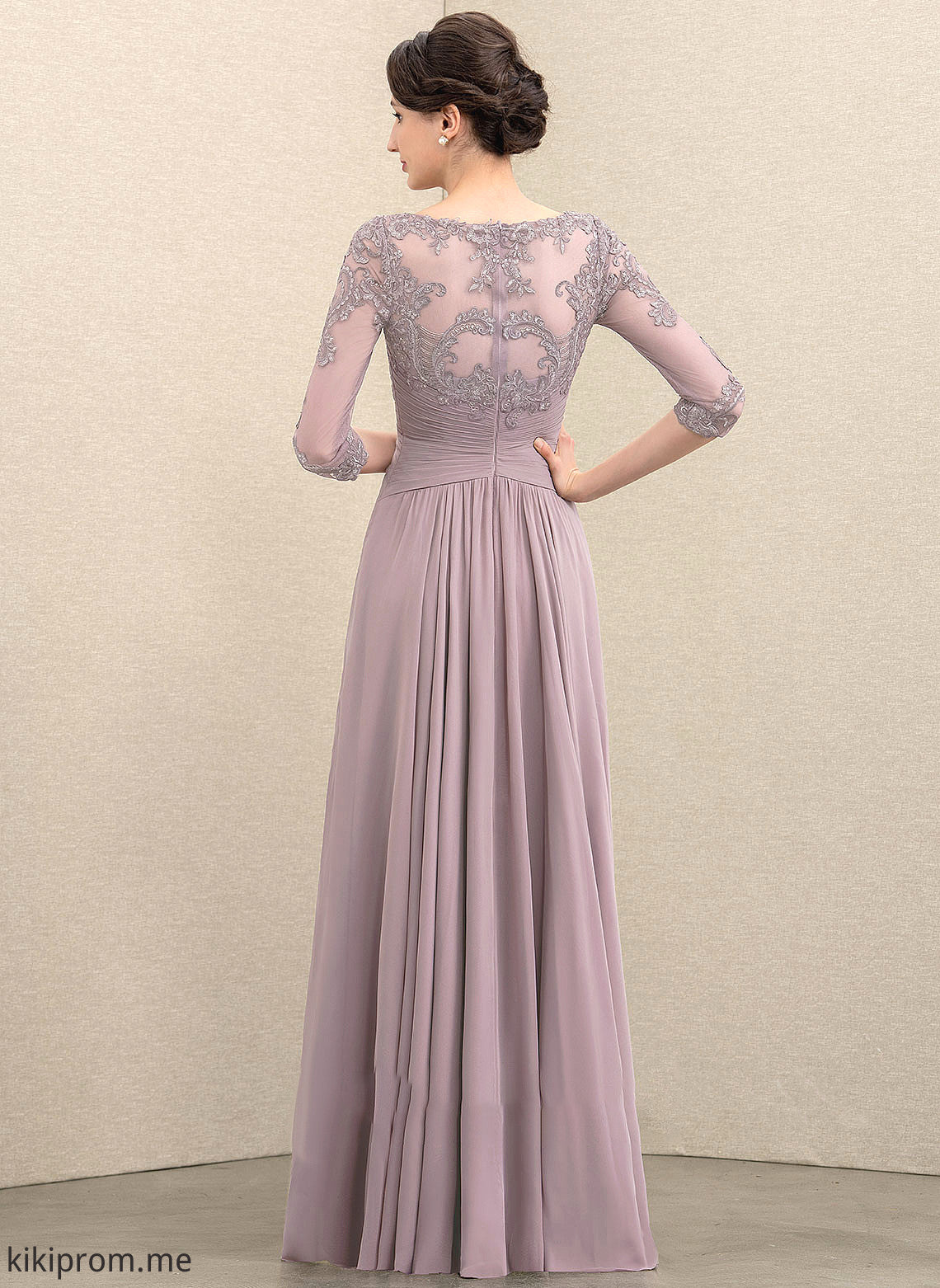 A-Line the Asymmetrical Dress of Chiffon V-neck Sequins Anabelle Mother Lace Mother of the Bride Dresses With Bride