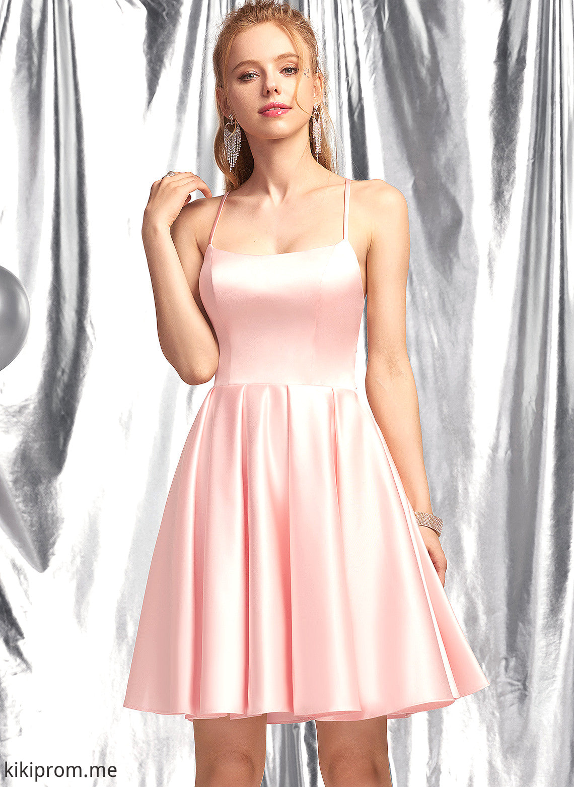 Yareli Prom Dresses Square Satin Short/Mini A-Line