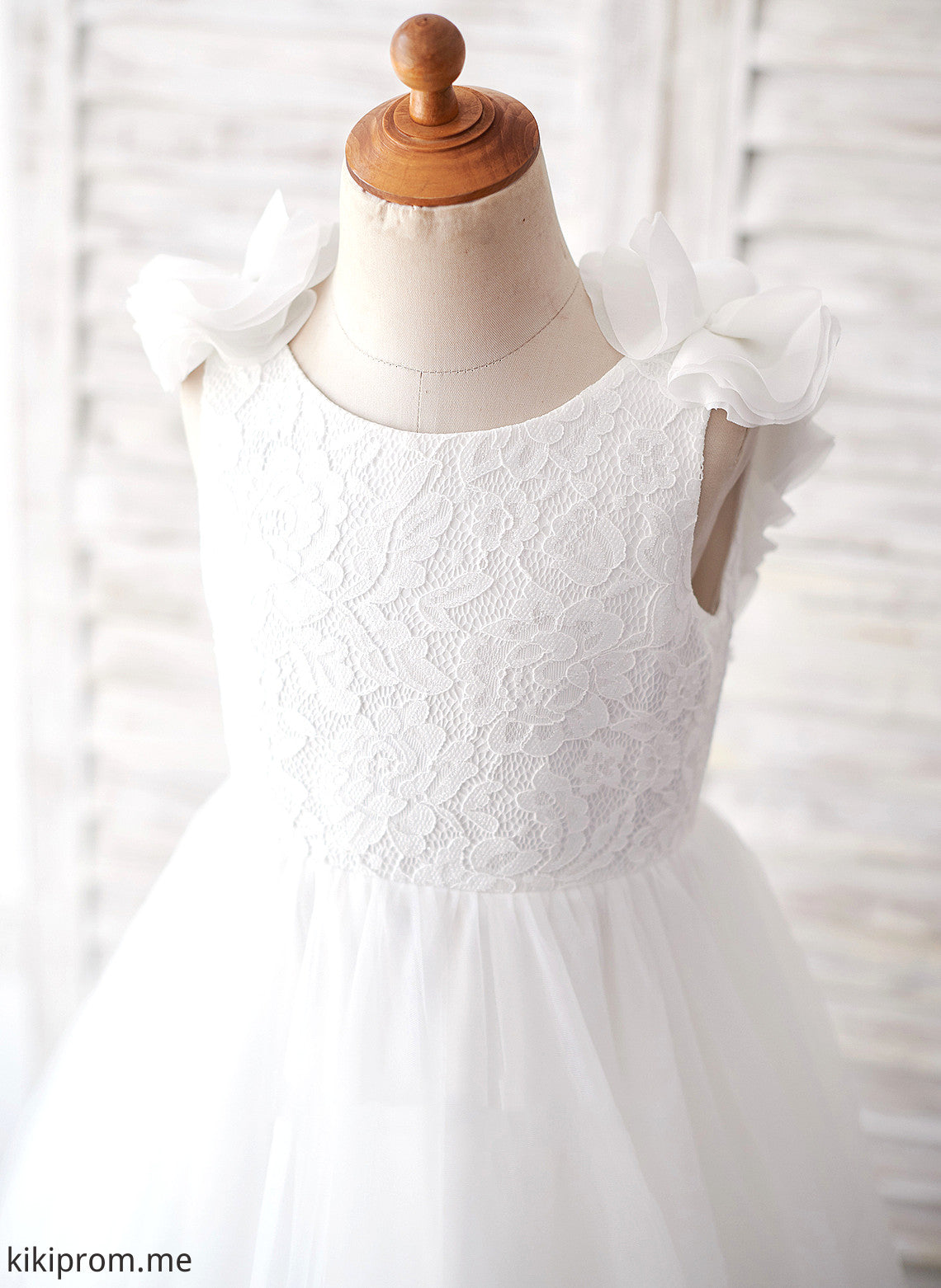 With Flower Flower Girl Dresses - Neck Flower(s) Sweep Ball-Gown/Princess Sleeveless Scoop Dress Ida Tulle/Lace Girl Train