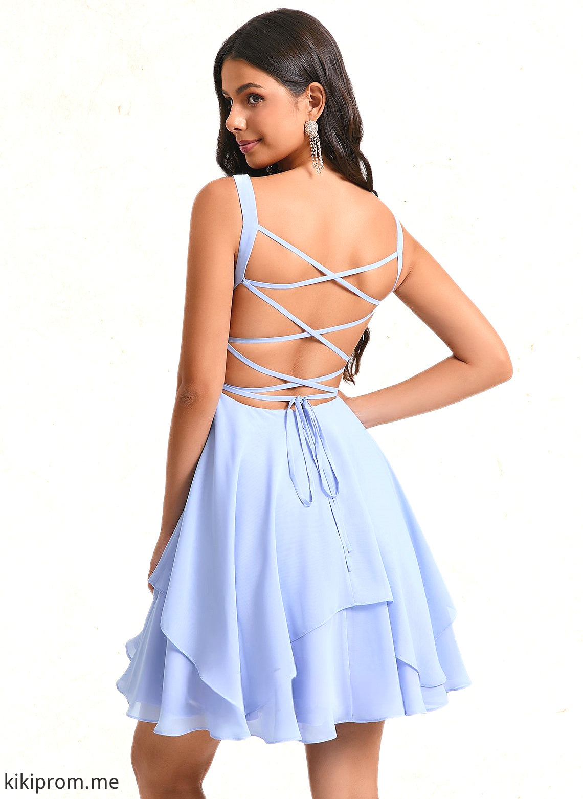 Skye A-line Scoop Short Chiffon Homecoming Dress With Pleated HFP0025654